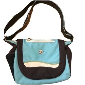 Sherpani Blue and Green Crossbody Bag with Adjustable Strap